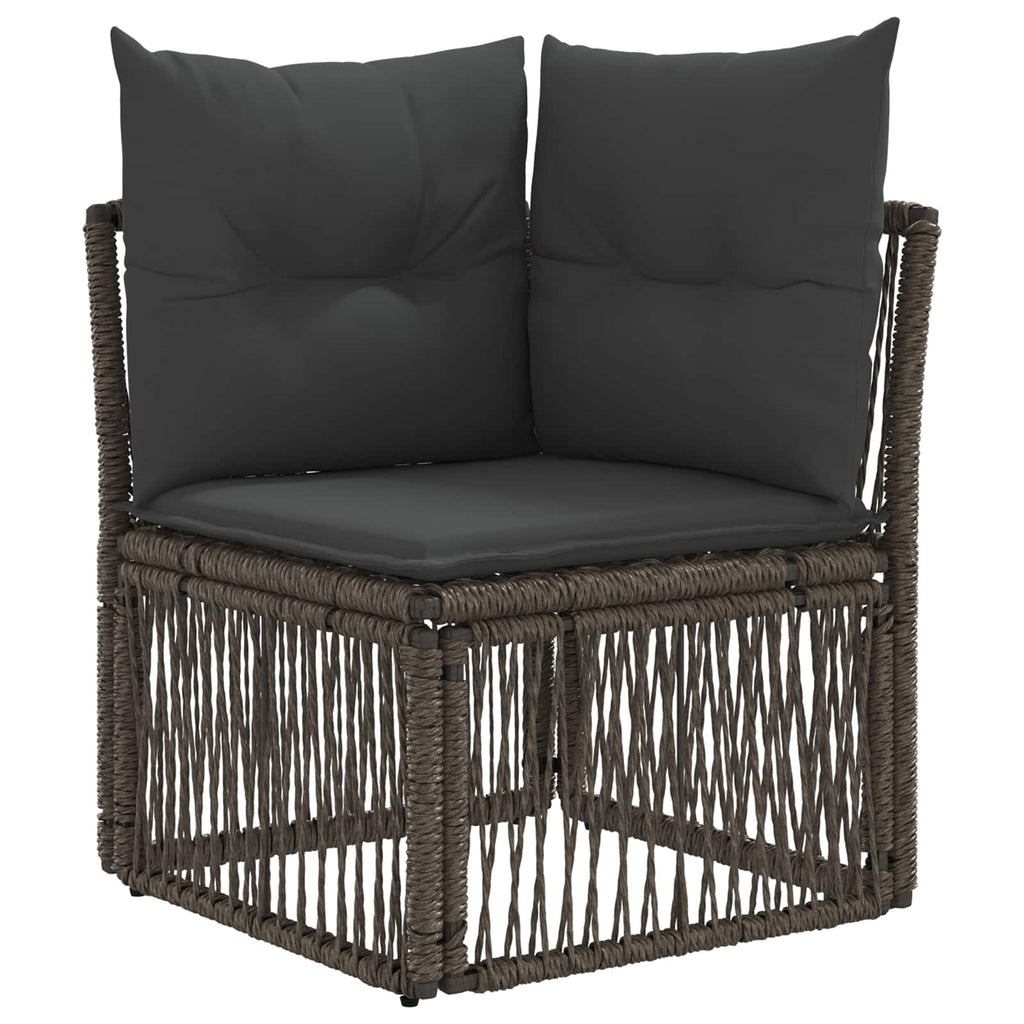 vidaXL Zestaw Sof na Ogród 5 szt. Szary i ciemnoszary polirattan