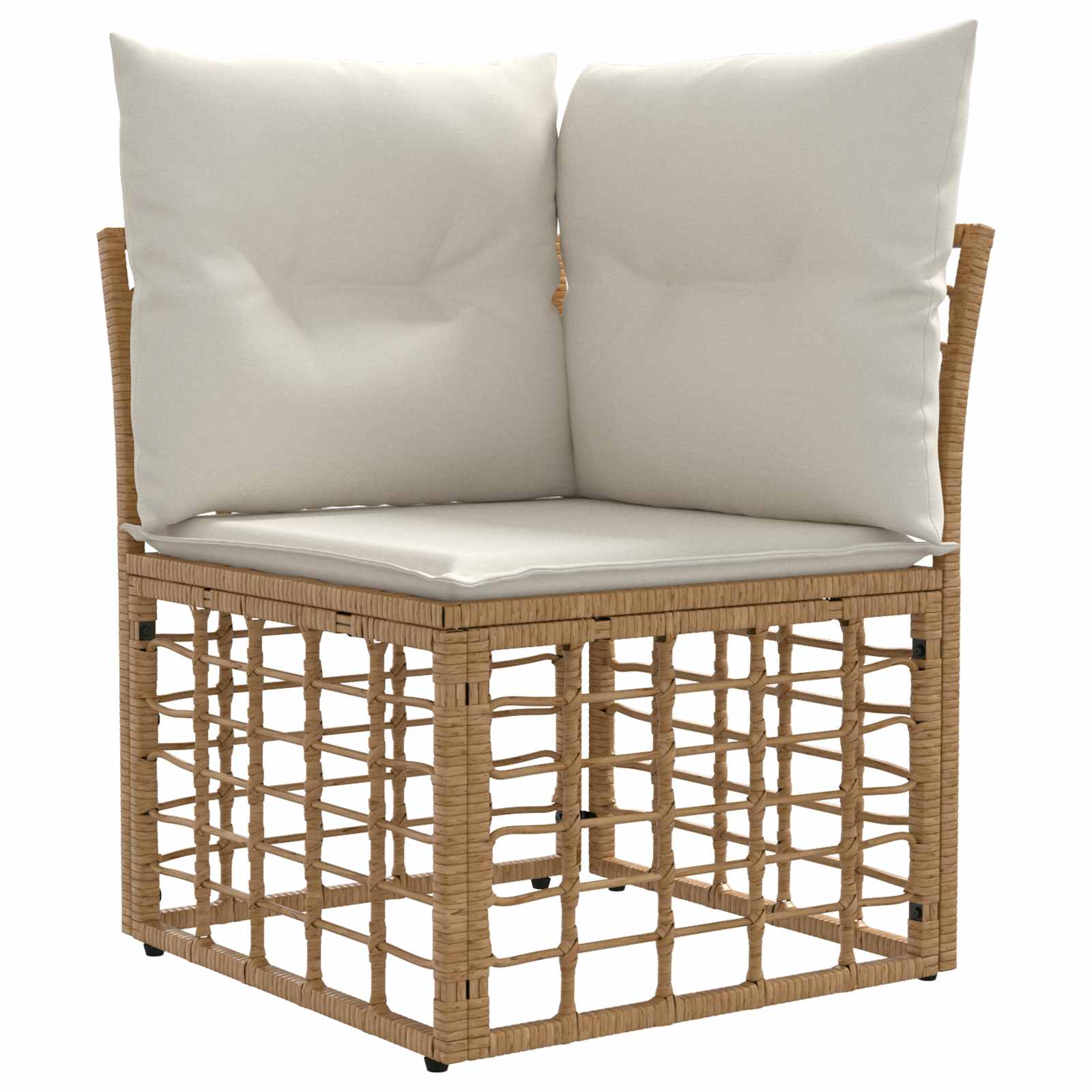 vidaXL Zestaw Sof na Ogród 6 szt. Naturalny i Kremowy Biały polirattan