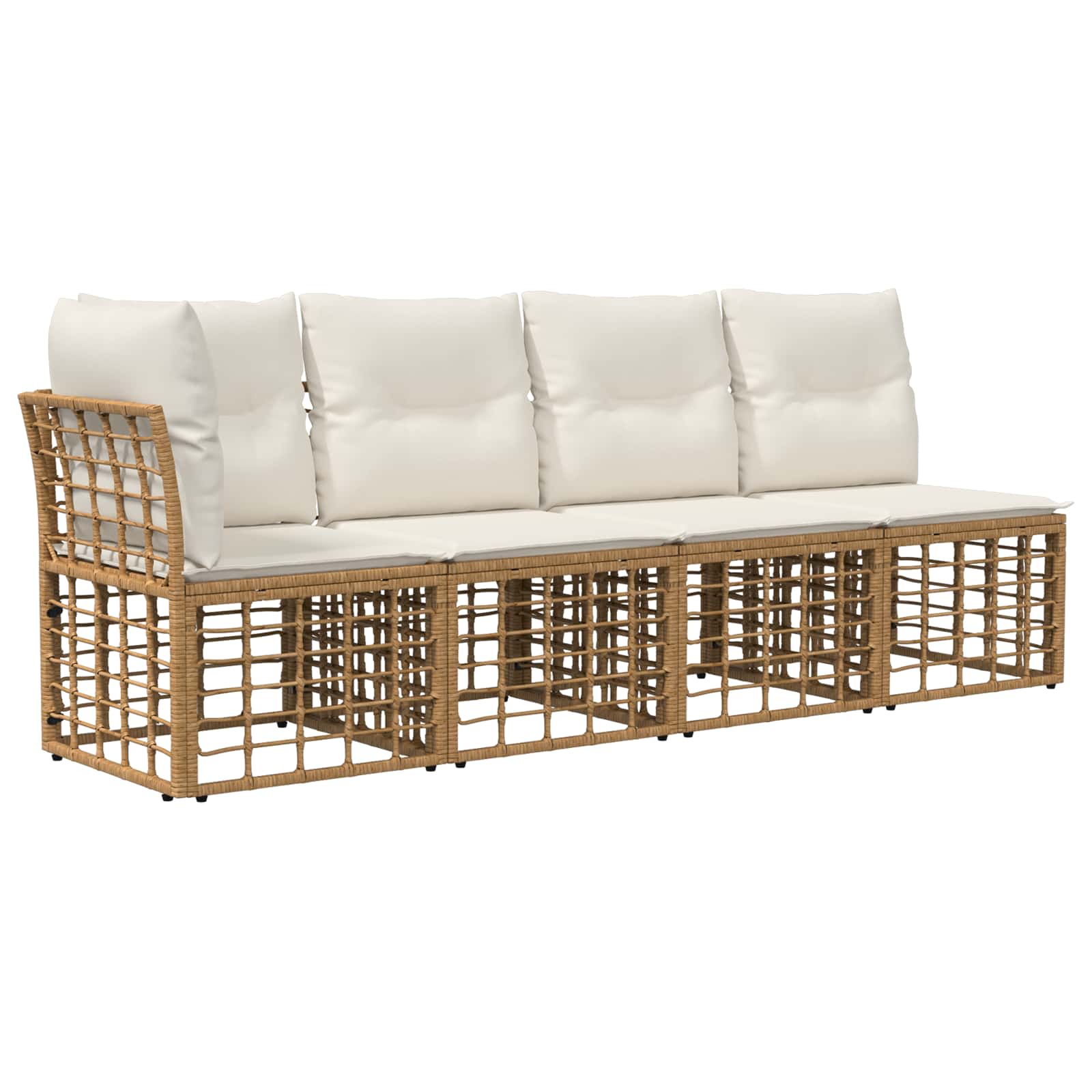 vidaXL Zestaw Sof na Ogród 13 szt. Naturalny i Kremowy Biały