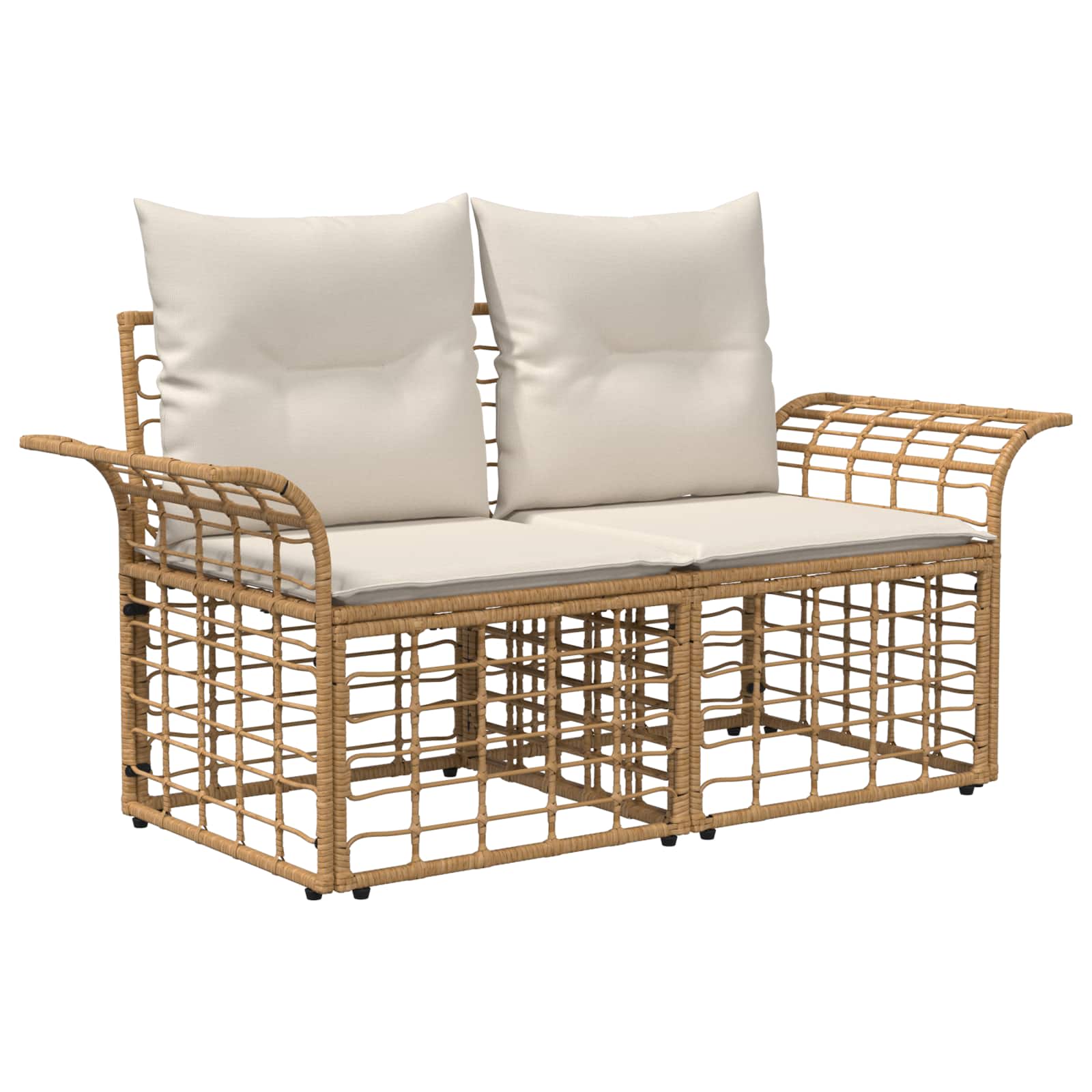 vidaXL Zestaw Sof na Ogród 8 szt. Naturalny i Kremowy Biały polirattan