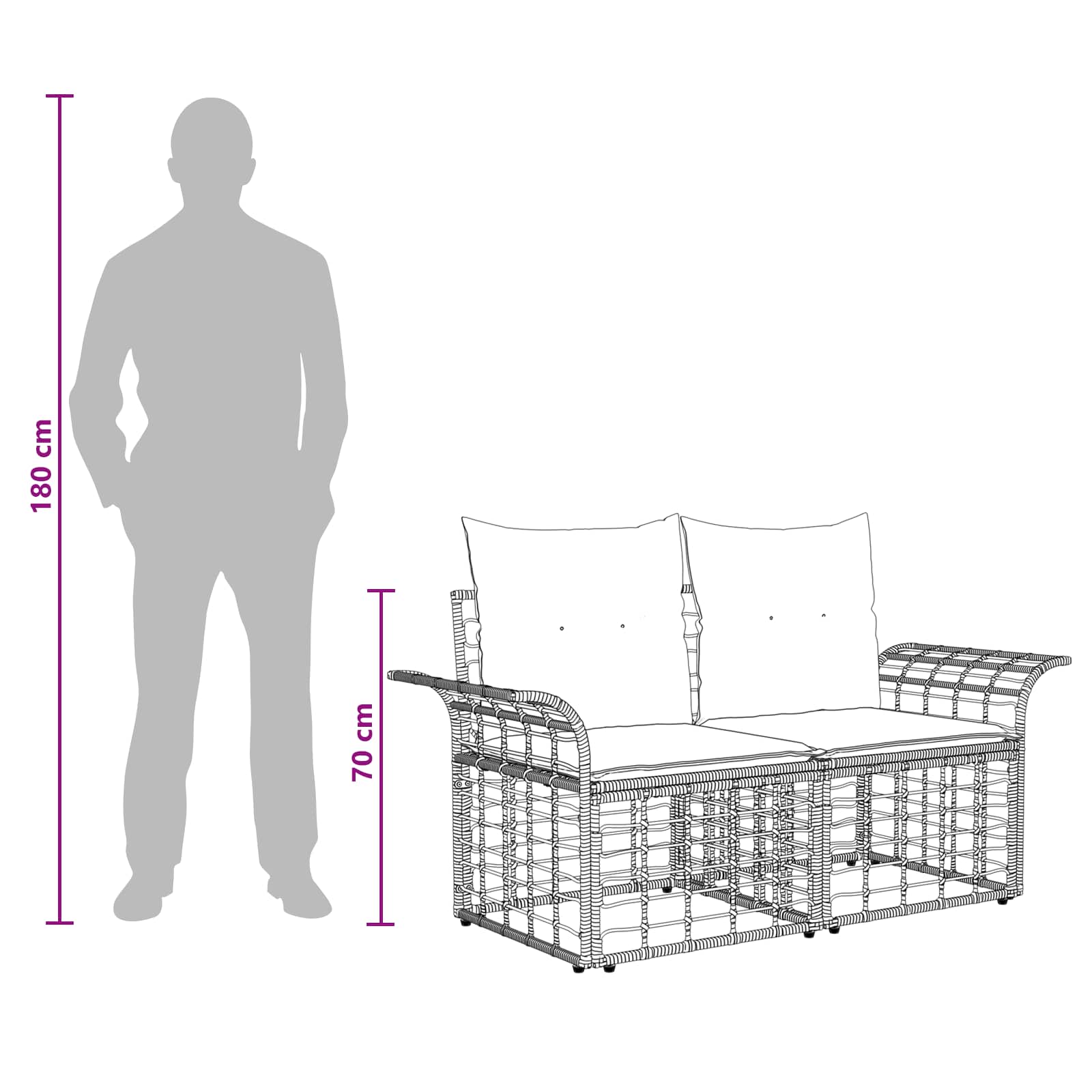 vidaXL Zestaw Sof na Ogród 13 szt. Naturalny i Kremowy Biały