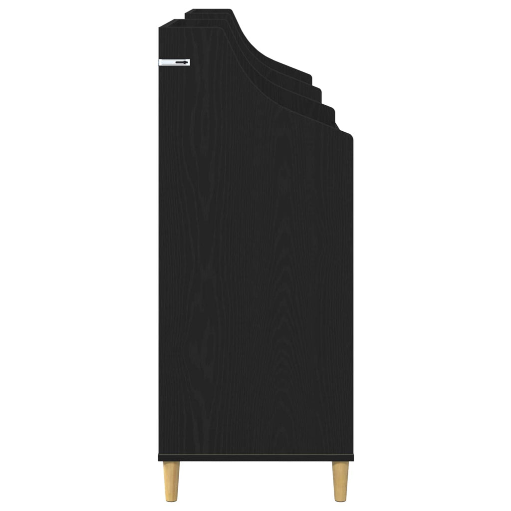 vidaXL Zestaw Półek na Media 3 szt. Czarny dąb 212 x 46 x 112 cm