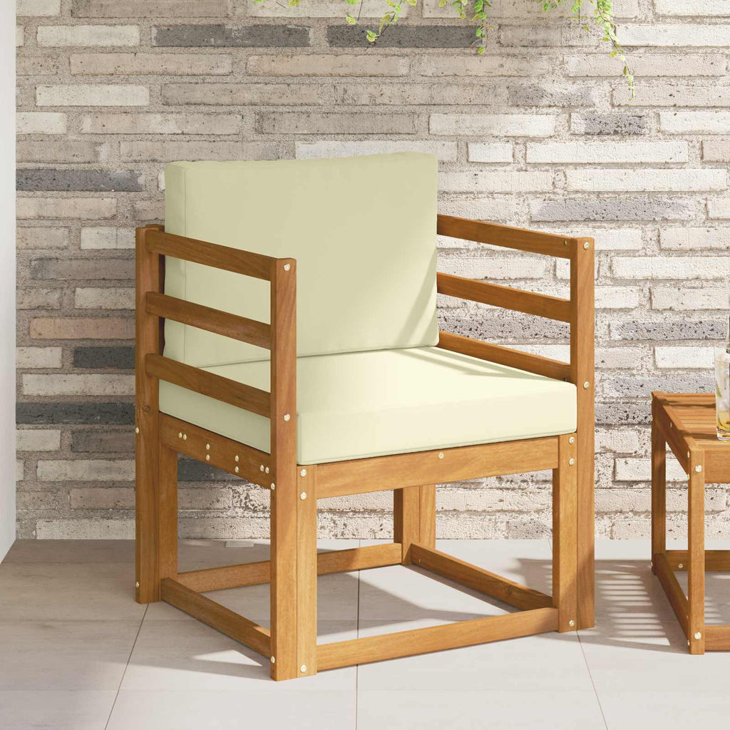 vidaXL Sofa na zewnątrz Lite drewno akacjowe i poliester Naturalny