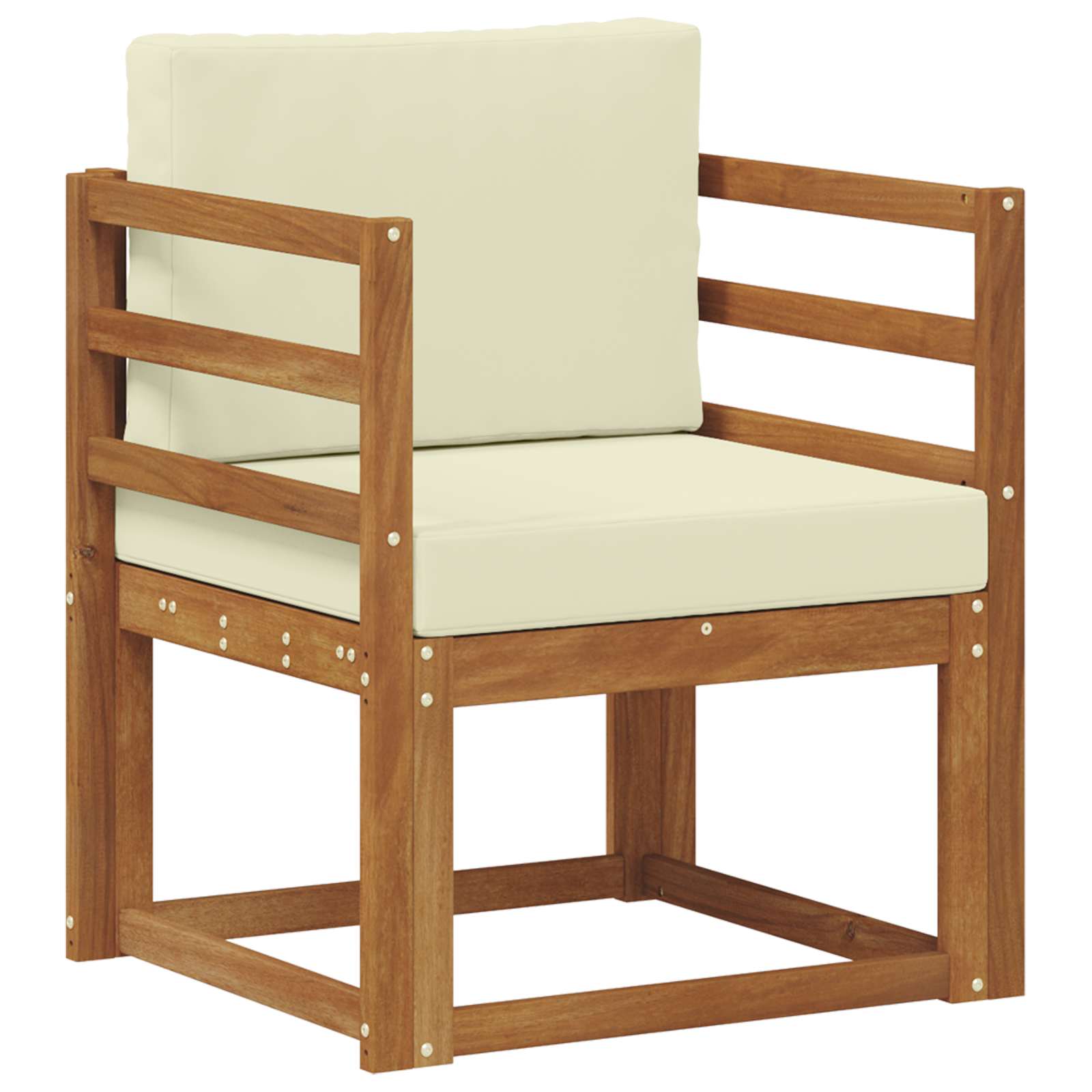 vidaXL Sofa na zewnątrz Lite drewno akacjowe i poliester Naturalny