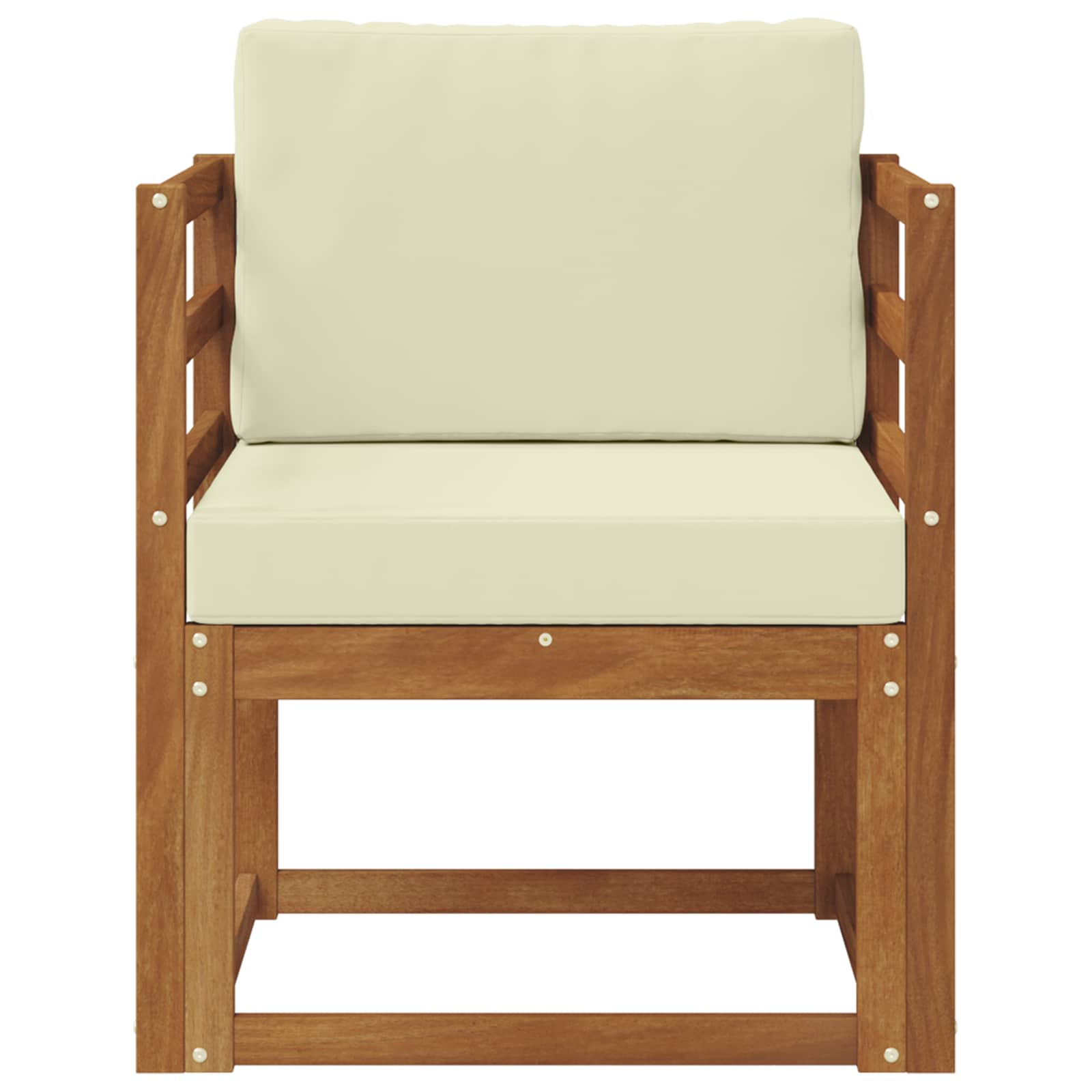 vidaXL Sofa na zewnątrz Lite drewno akacjowe i poliester Naturalny