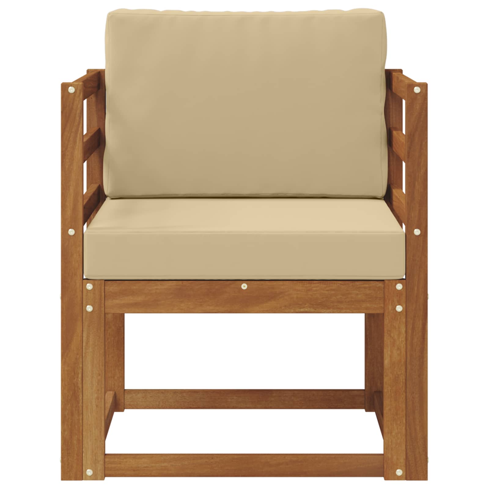 vidaXL Sofa na zewnątrz Lite drewno akacjowe i poliester Naturalny