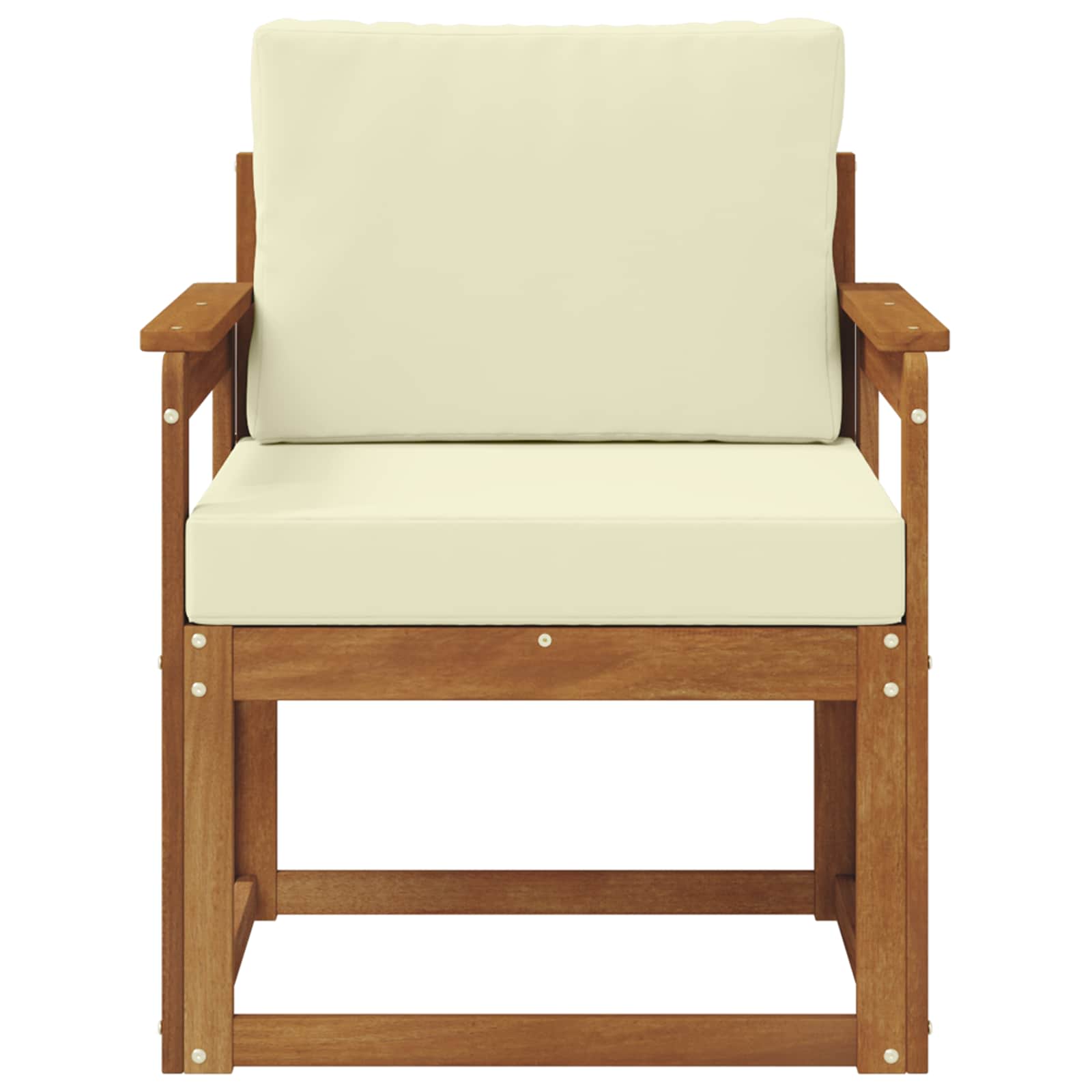vidaXL Sofa na zewnątrz Lite drewno akacjowe i poliester Naturalny