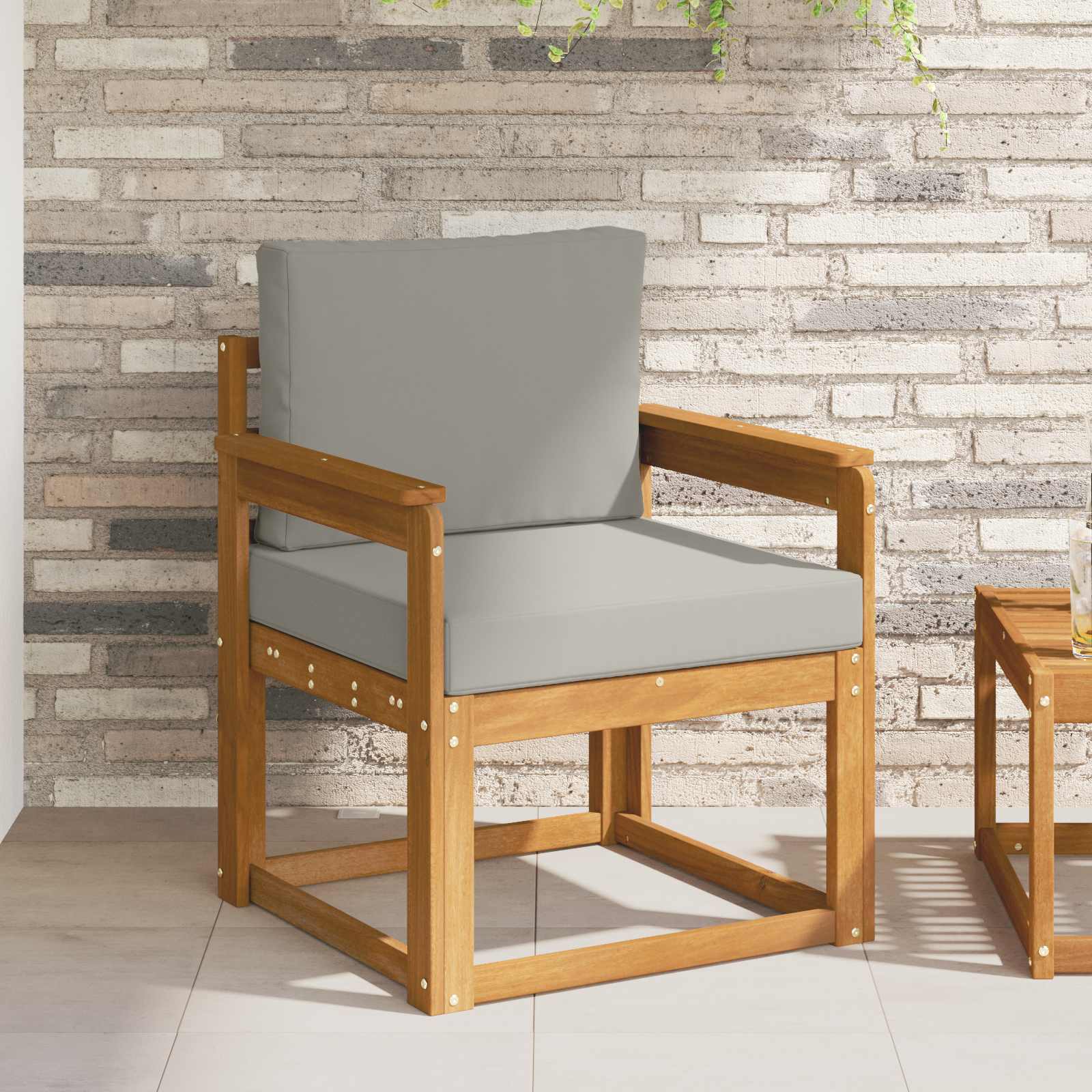 vidaXL Sofa na zewnątrz Lite drewno akacjowe i poliester