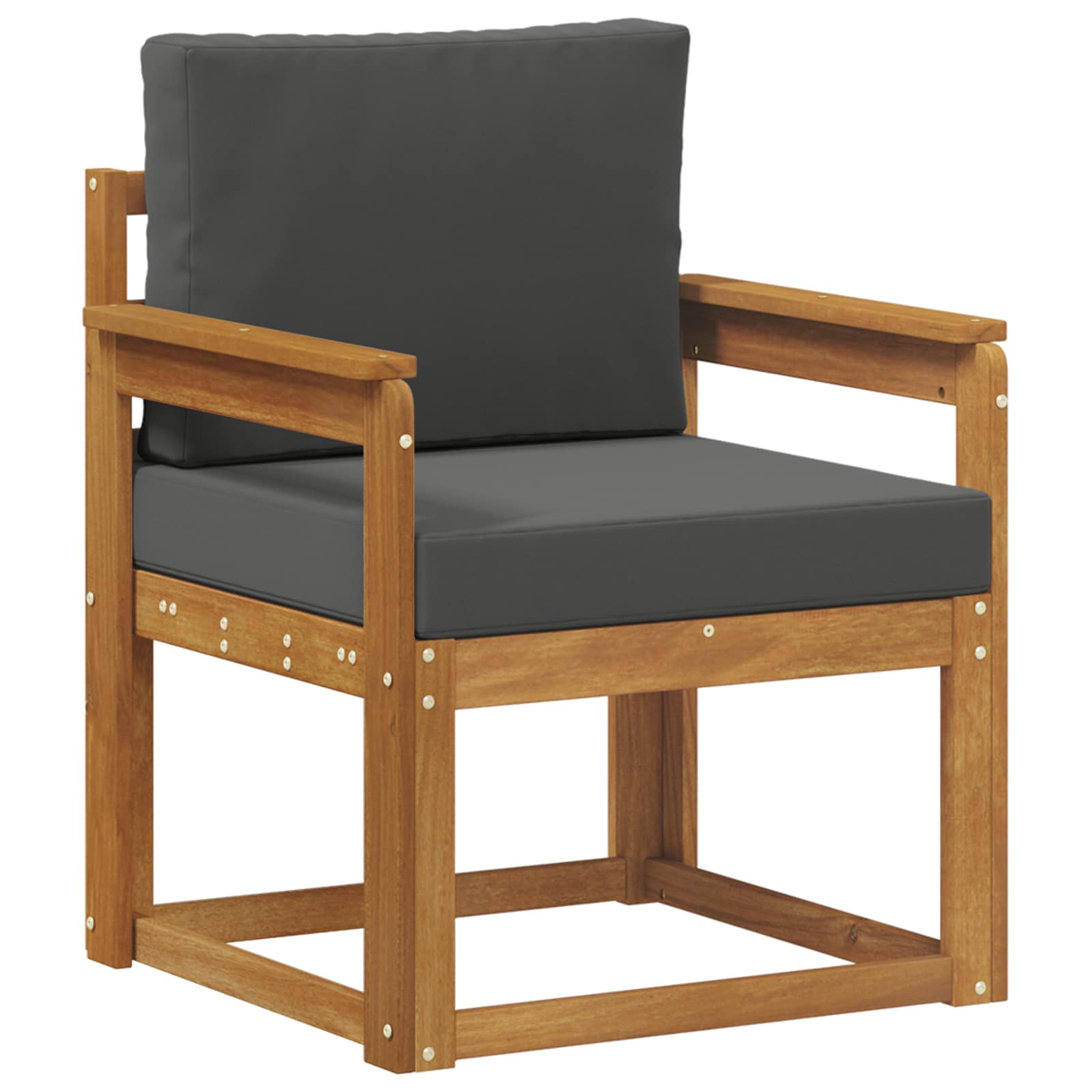 vidaXL Sofa na zewnątrz Lite drewno akacjowe i poliester Naturalny