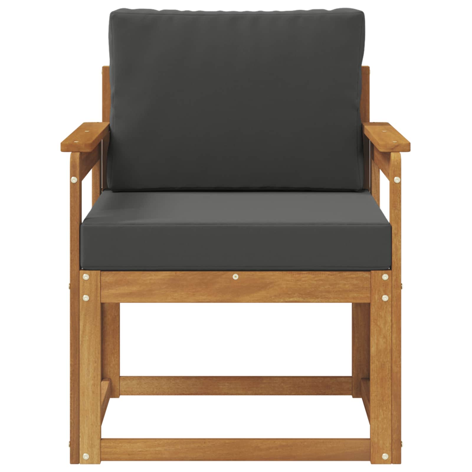 vidaXL Sofa na zewnątrz Lite drewno akacjowe i poliester Naturalny