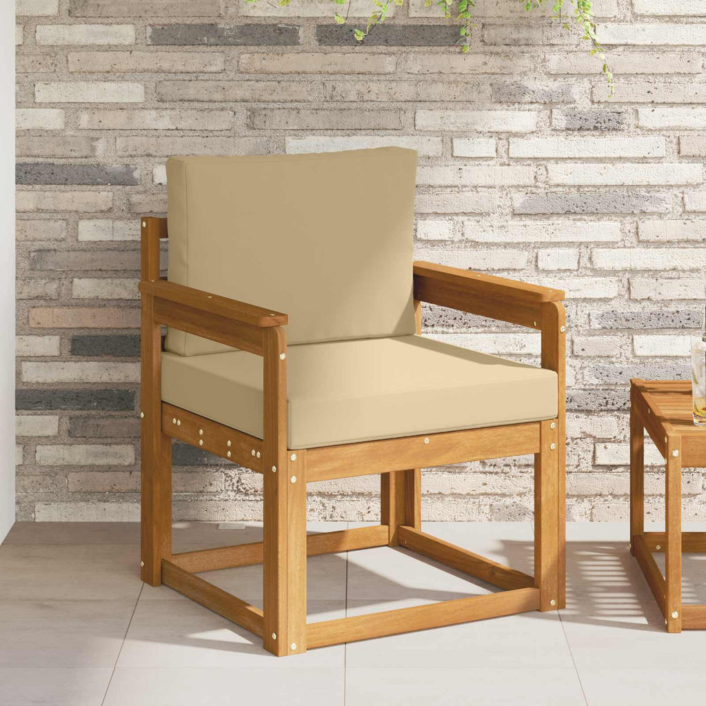 vidaXL Sofa na zewnątrz Lite drewno akacjowe i poliester Naturalny