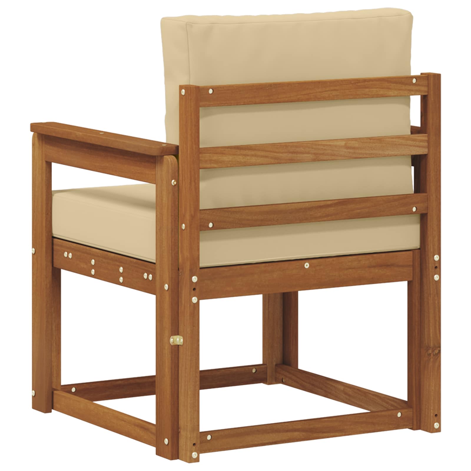 vidaXL Sofa na zewnątrz Lite drewno akacjowe i poliester Naturalny