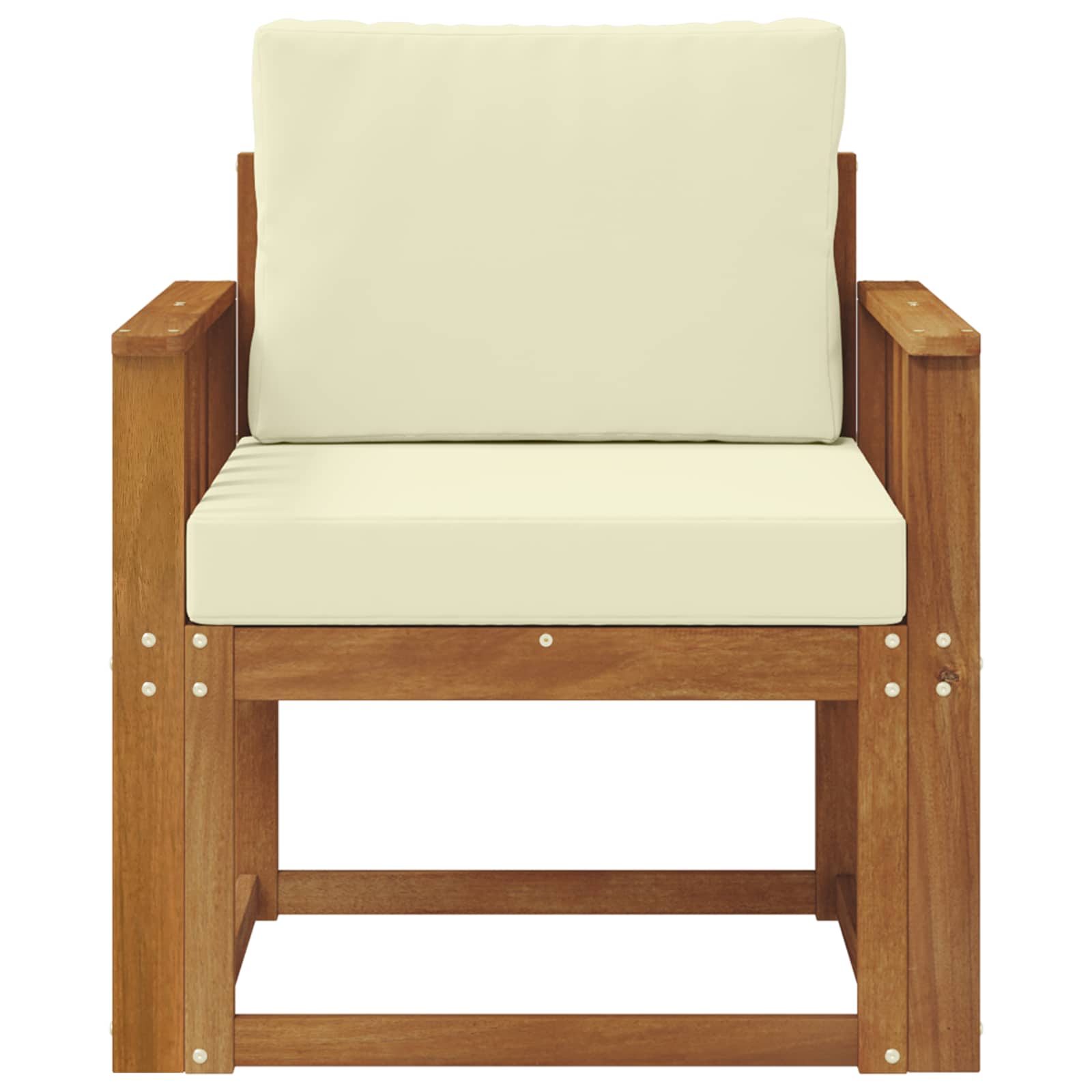 vidaXL Sofa na zewnątrz Lite drewno akacjowe i poliester Naturalny
