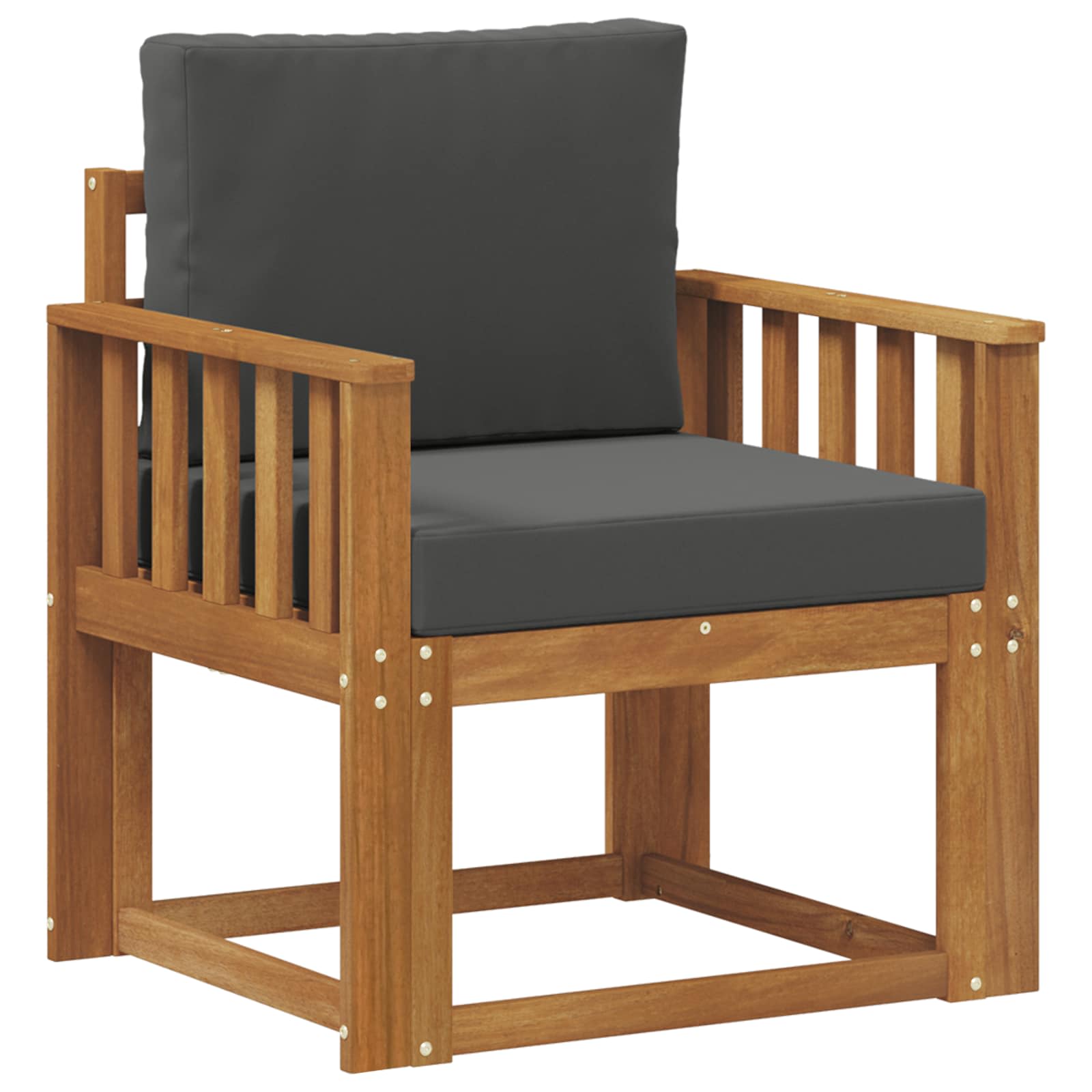 vidaXL Sofa na zewnątrz Lite drewno akacjowe i poliester Naturalny