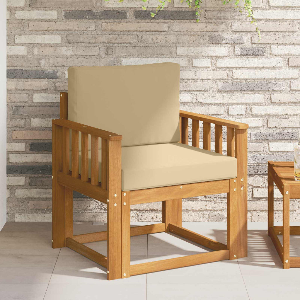 vidaXL Sofa na zewnątrz Lite drewno akacjowe i poliester Naturalny