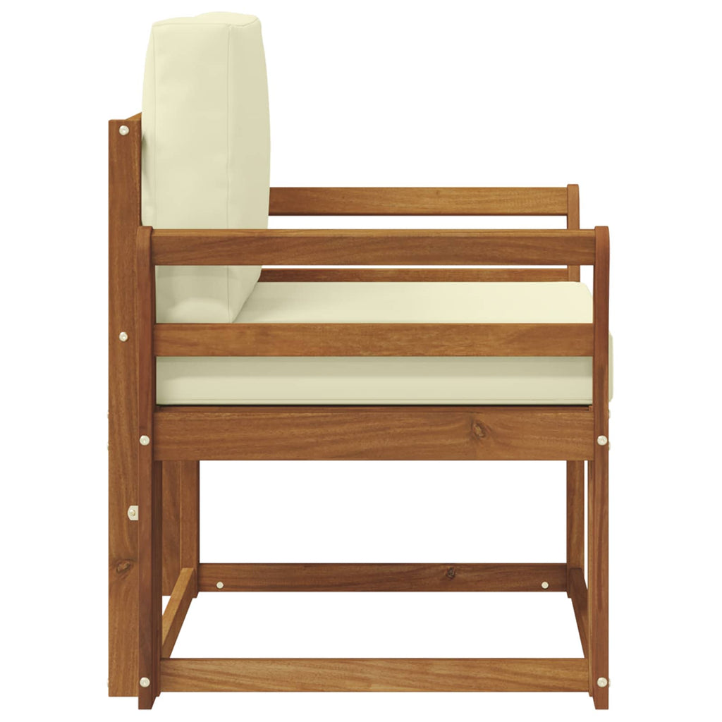 vidaXL Sofa na zewnątrz Lite drewno akacjowe i poliester Naturalny