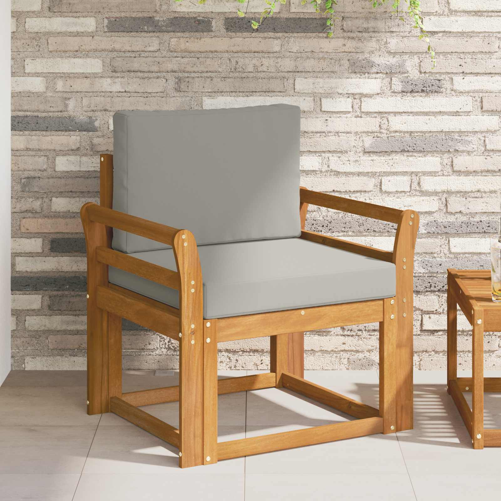 vidaXL Sofa na zewnątrz Lite drewno akacjowe i poliester