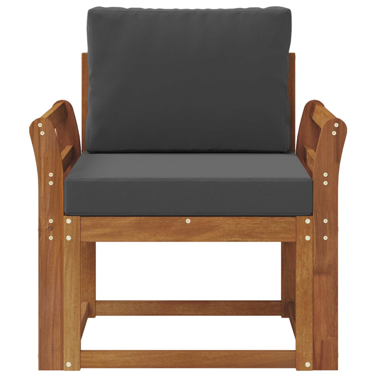 vidaXL Sofa na zewnątrz Lite drewno akacjowe i poliester Naturalny