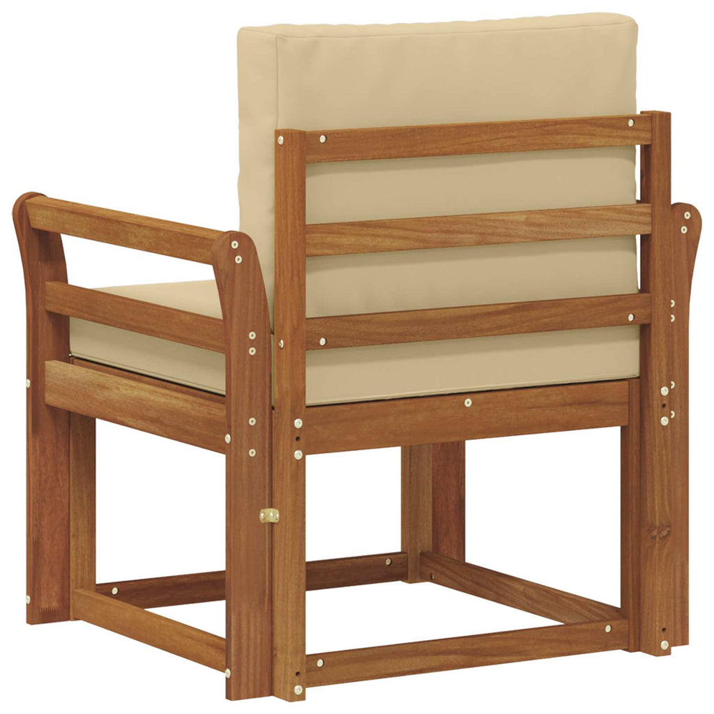 vidaXL Sofa na zewnątrz Lite drewno akacjowe i poliester Naturalny