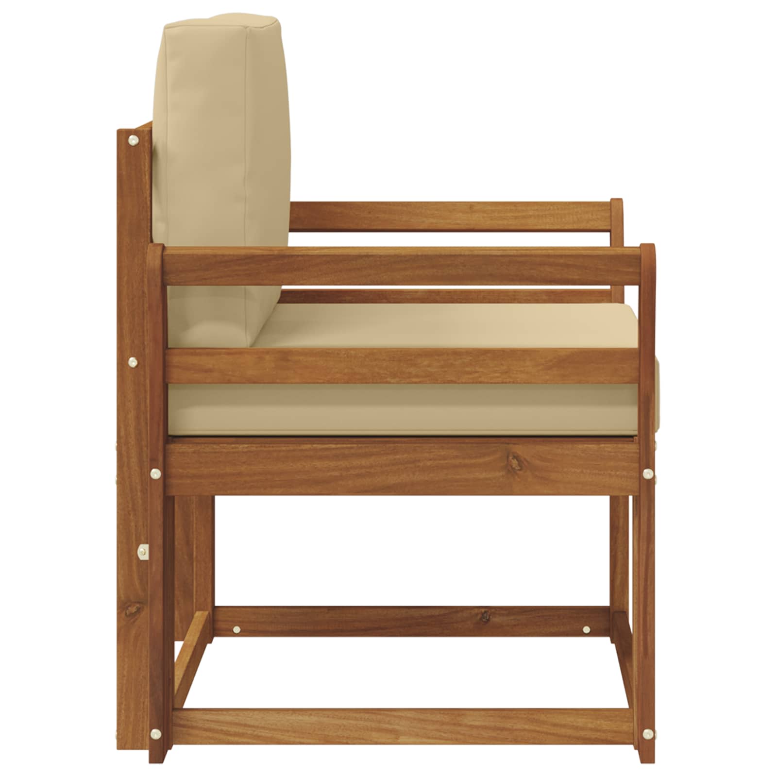 vidaXL Sofa na zewnątrz Lite drewno akacjowe i poliester Naturalny