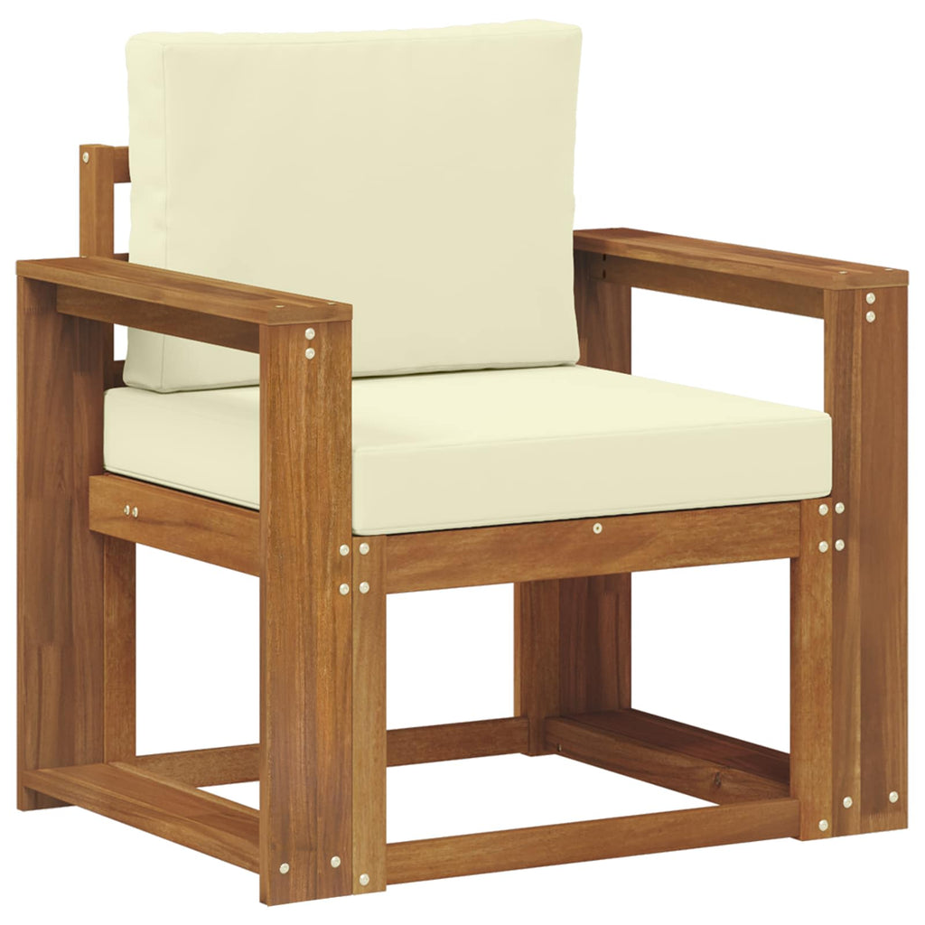 vidaXL Sofa na zewnątrz Lite drewno akacjowe i poliester Naturalny