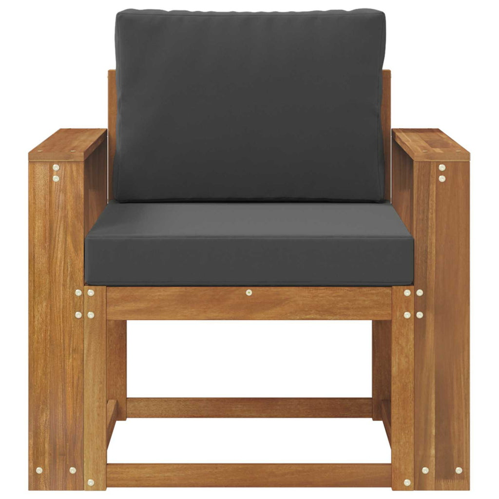 vidaXL Sofa na zewnątrz Lite drewno akacjowe i poliester Naturalny