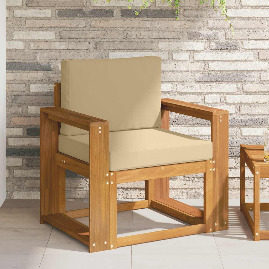vidaXL Sofa na zewnątrz Lite drewno akacjowe i poliester Naturalny