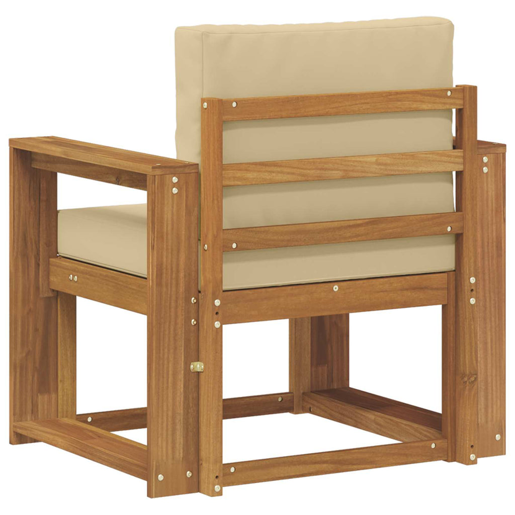 vidaXL Sofa na zewnątrz Lite drewno akacjowe i poliester Naturalny