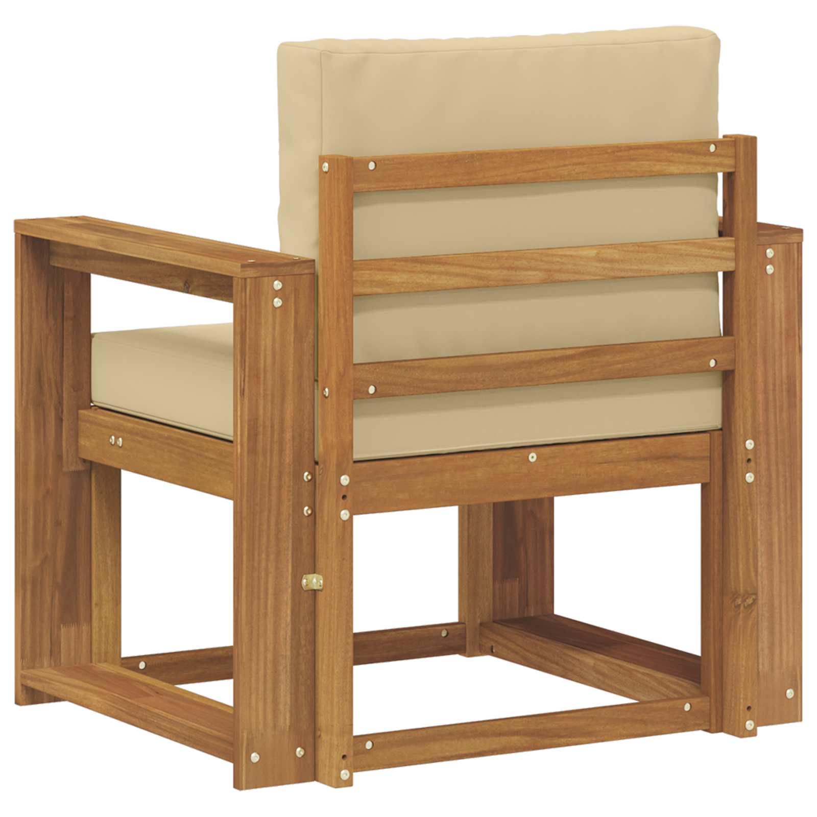 vidaXL Sofa na zewnątrz Lite drewno akacjowe i poliester Naturalny