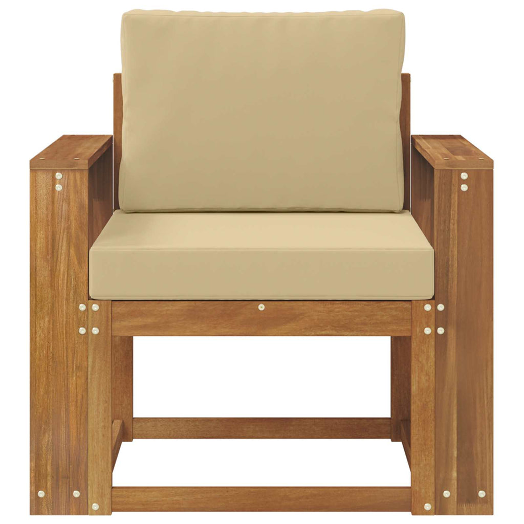 vidaXL Sofa na zewnątrz Lite drewno akacjowe i poliester Naturalny
