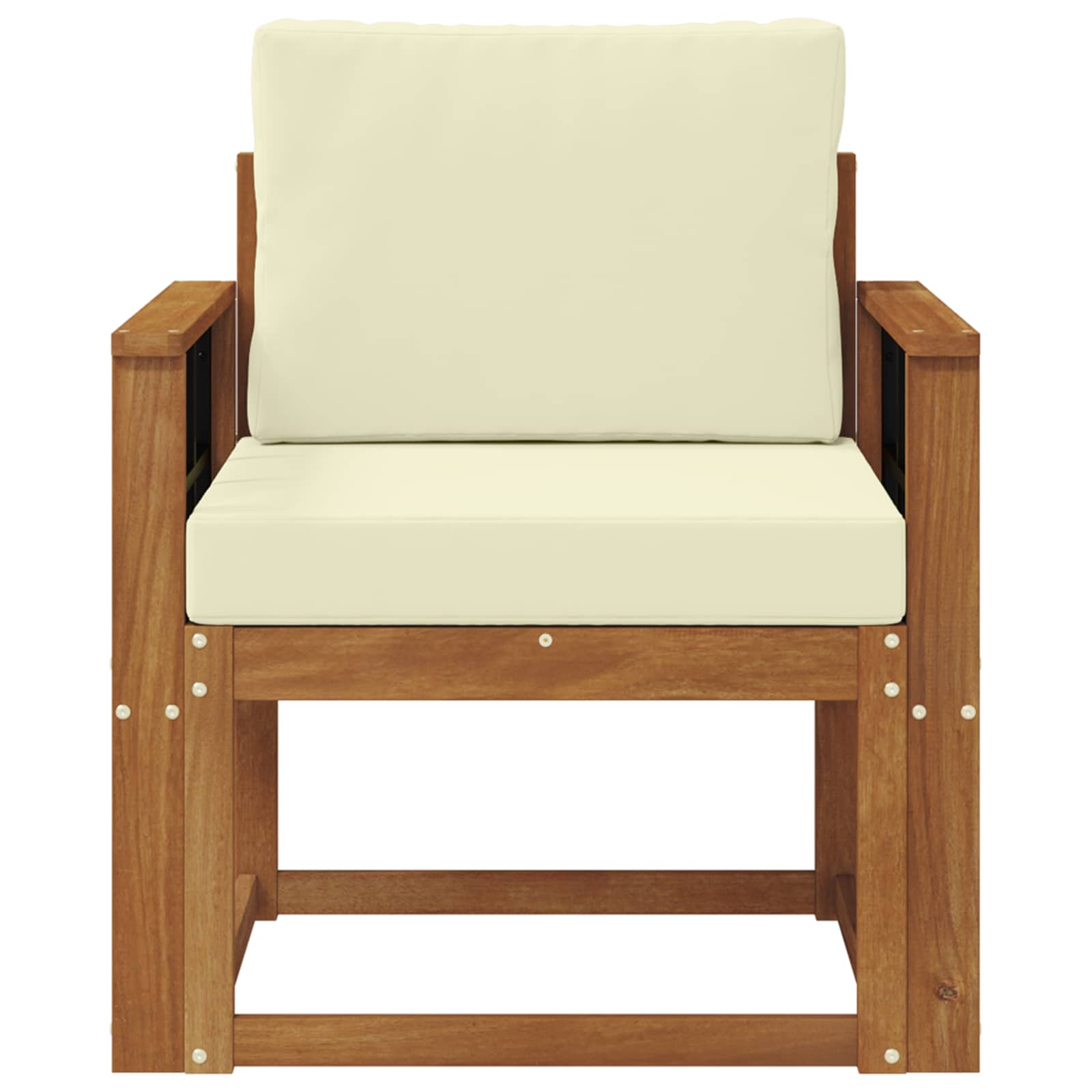 vidaXL Sofa na zewnątrz Lite drewno akacjowe i poliester Naturalny
