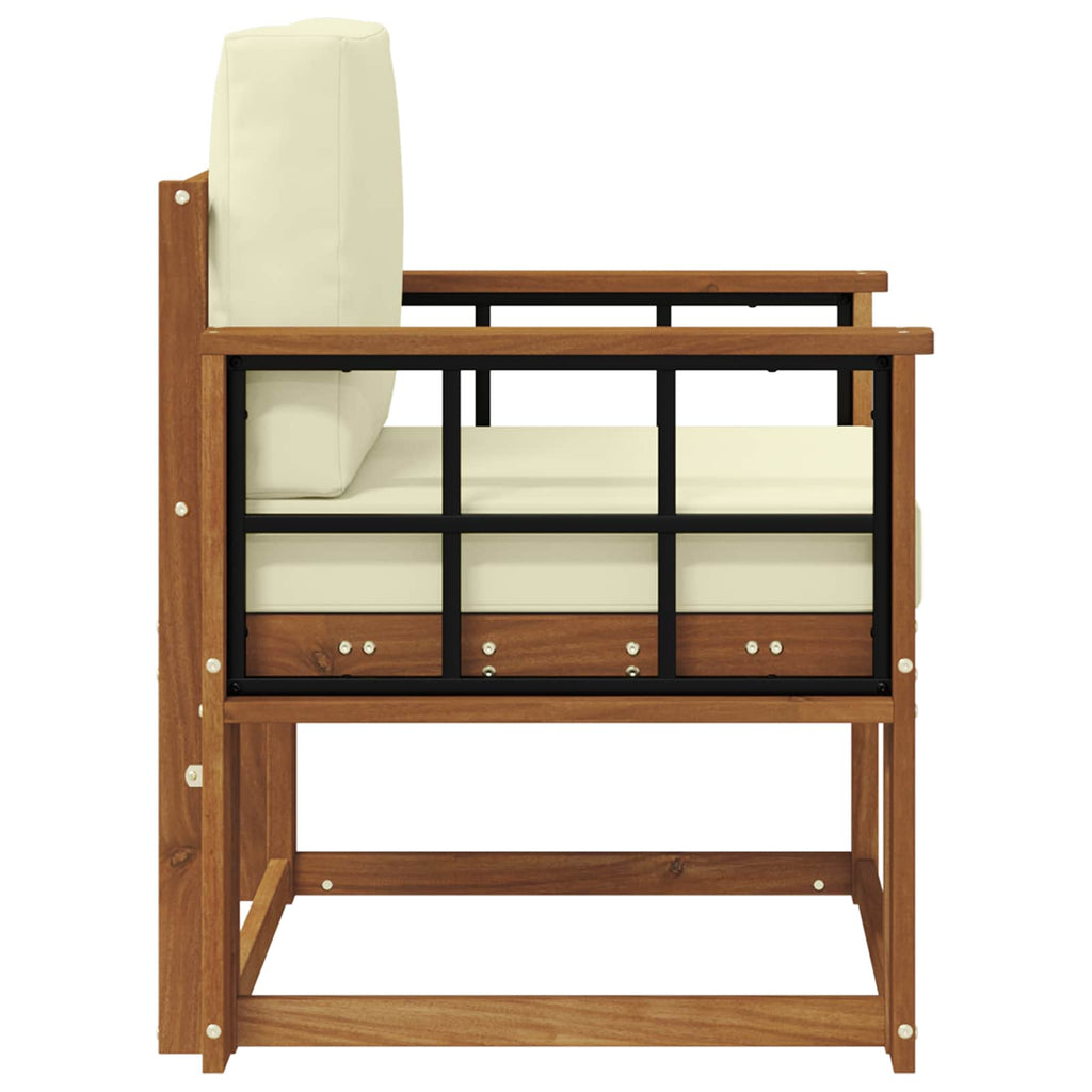 vidaXL Sofa na zewnątrz Lite drewno akacjowe i poliester Naturalny