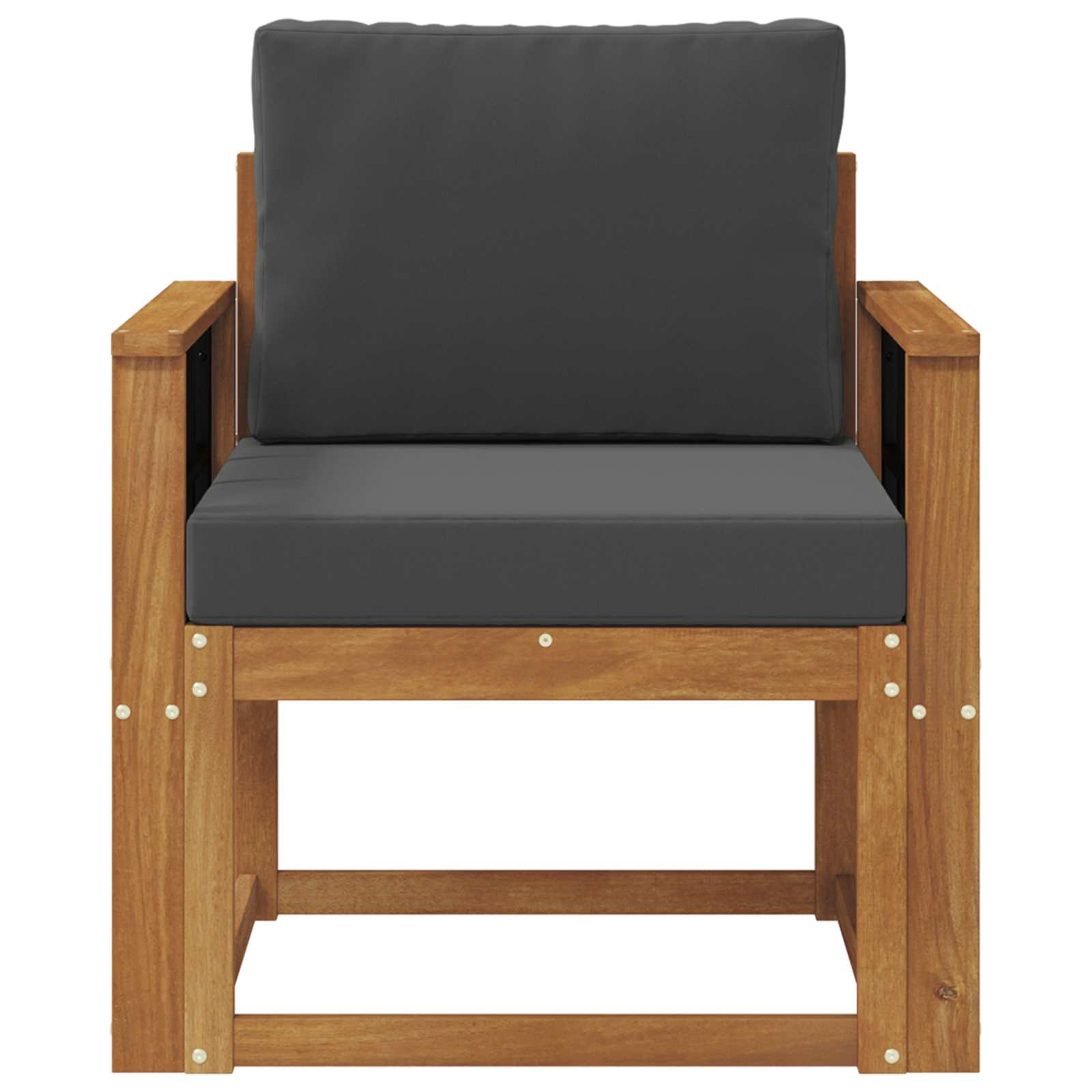 vidaXL Sofa na zewnątrz Lite drewno akacjowe i poliester Naturalny