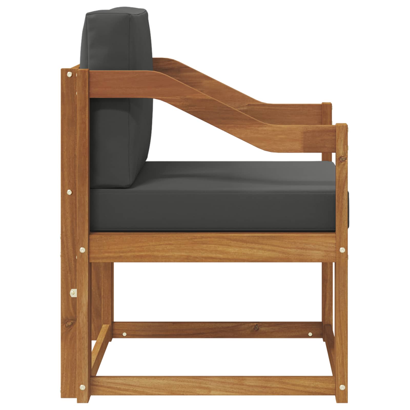 vidaXL Sofa na zewnątrz Lite drewno akacjowe i poliester Naturalny