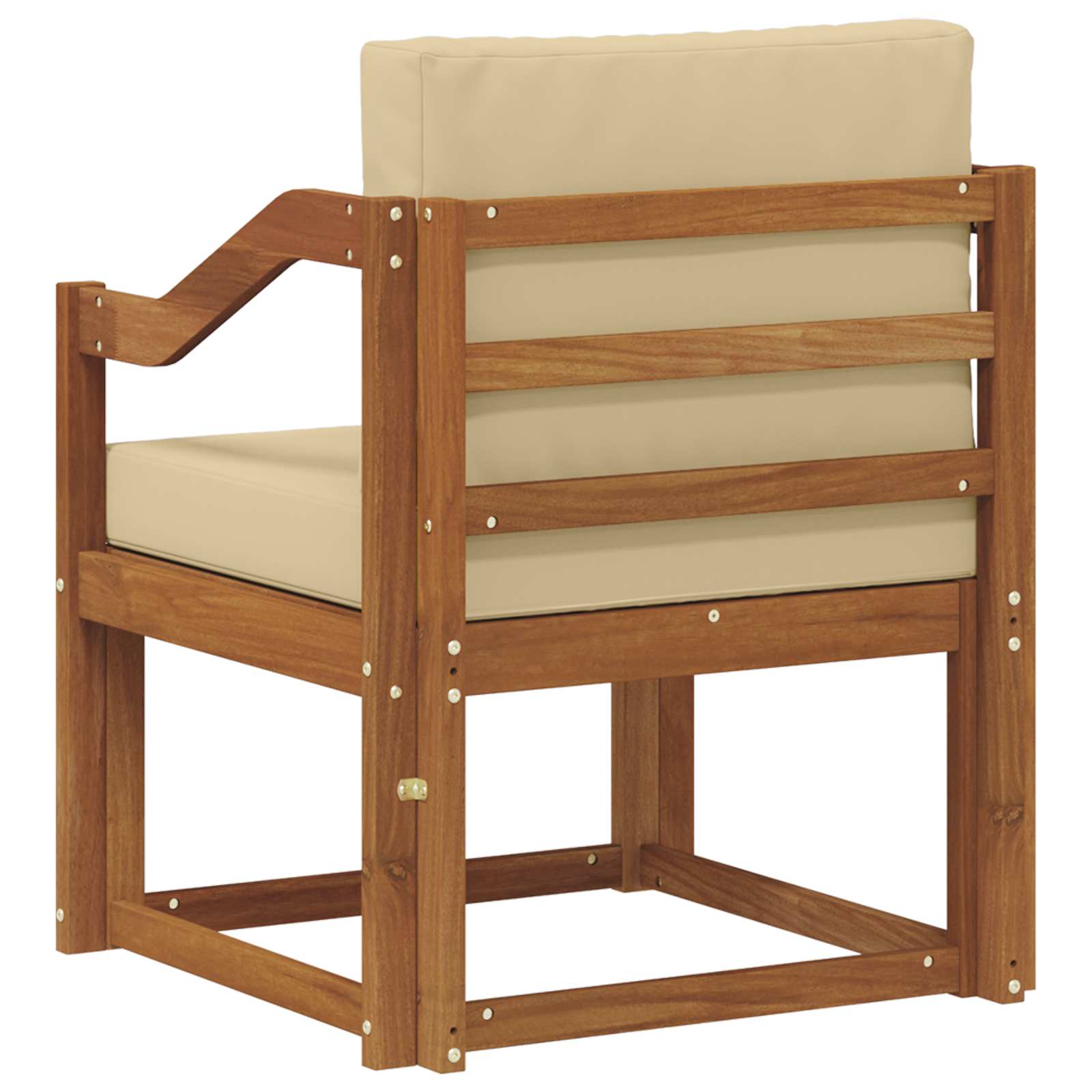 vidaXL Sofa na zewnątrz Lite drewno akacjowe i poliester Naturalny