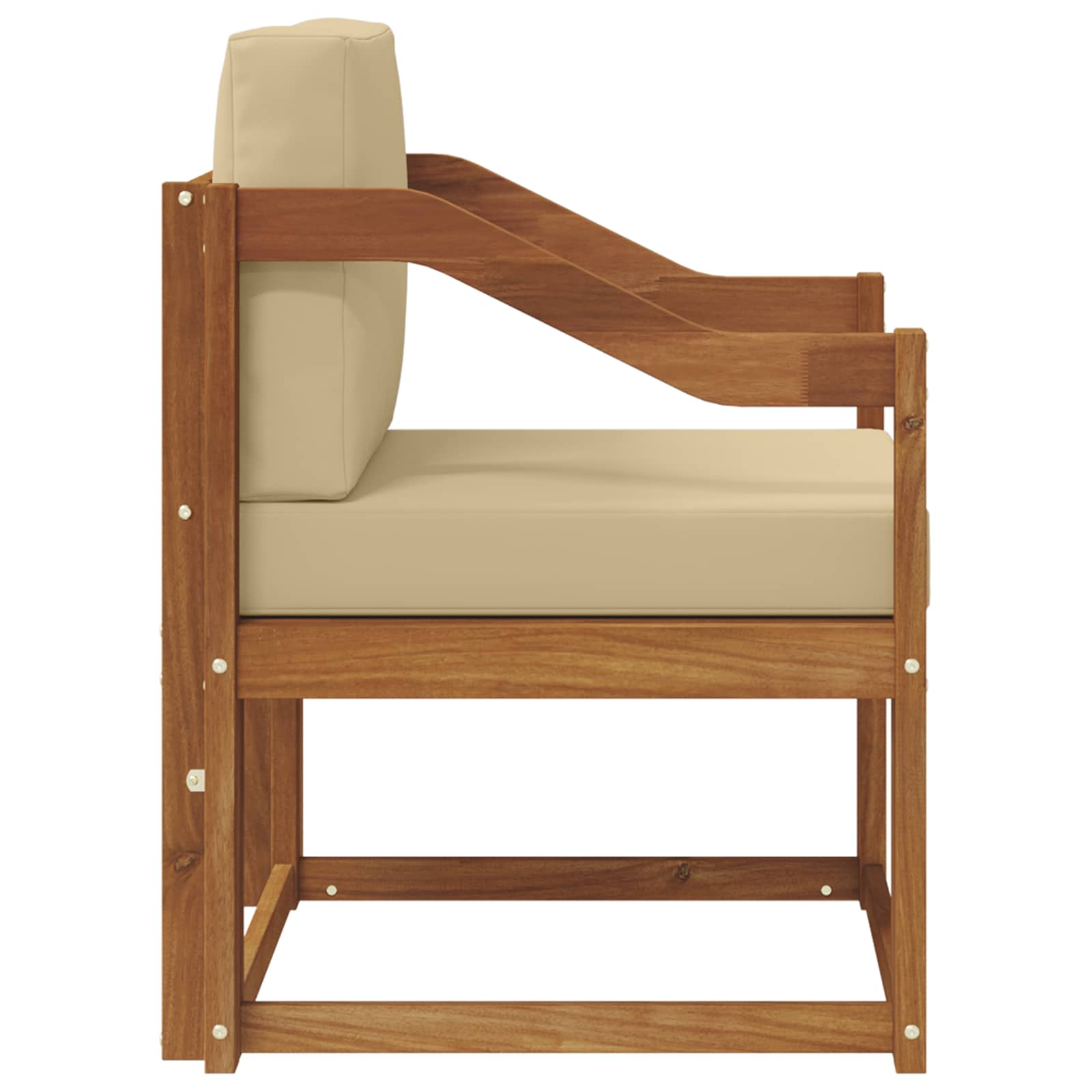 vidaXL Sofa na zewnątrz Lite drewno akacjowe i poliester Naturalny