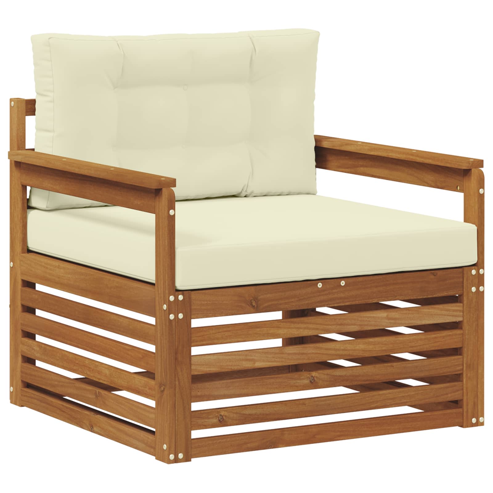 vidaXL Sofa na zewnątrz Lite drewno akacjowe i poliester