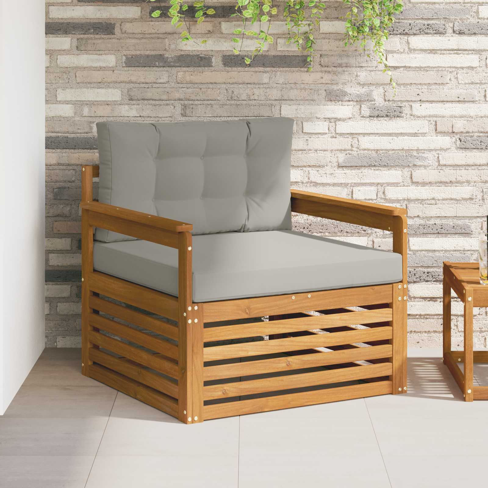 vidaXL Sofa na zewnątrz Lite drewno akacjowe i poliester
