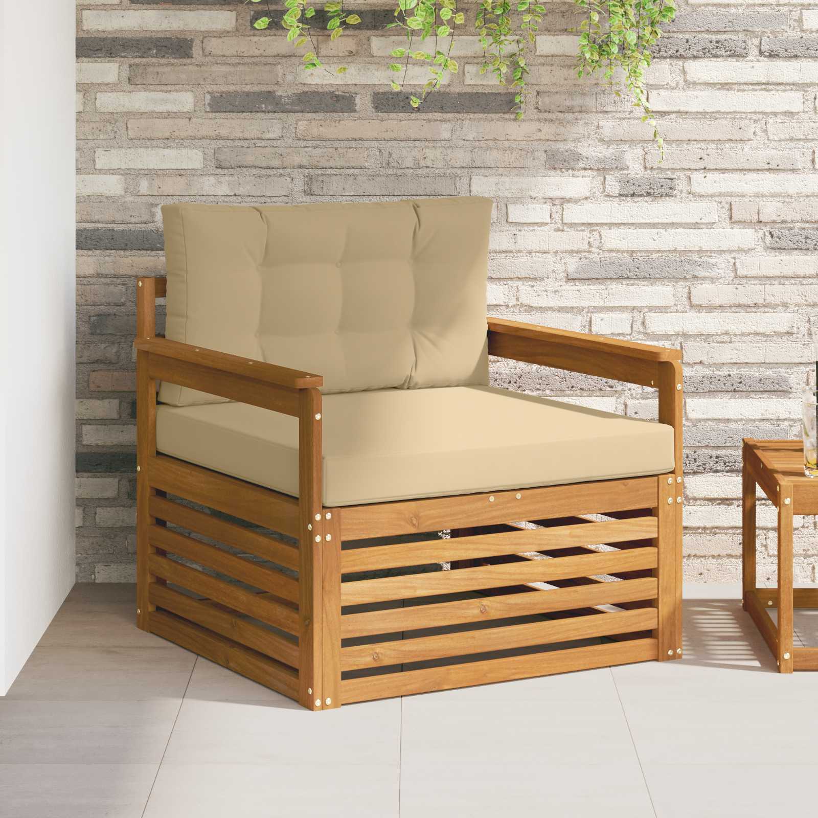 vidaXL Sofa na zewnątrz Lite drewno akacjowe i poliester