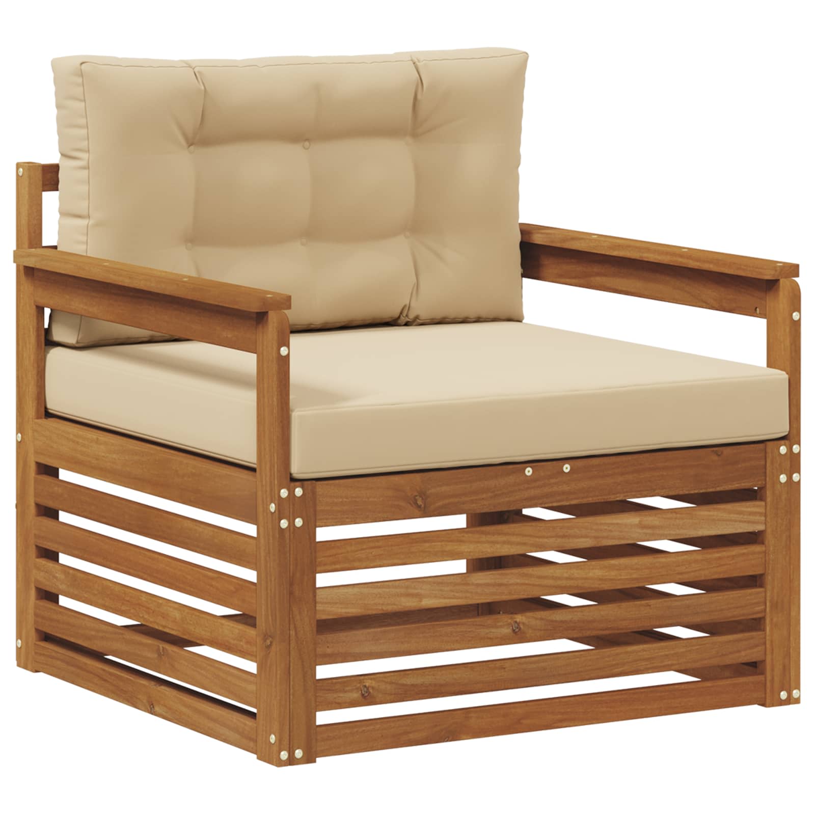 vidaXL Sofa na zewnątrz Lite drewno akacjowe i poliester