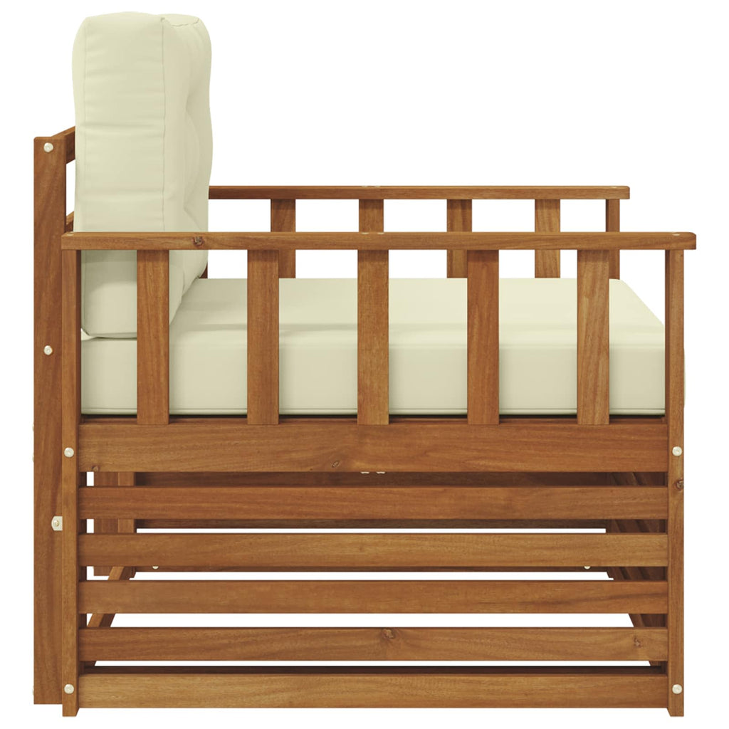 vidaXL Sofa na zewnątrz Lite drewno akacjowe i poliester
