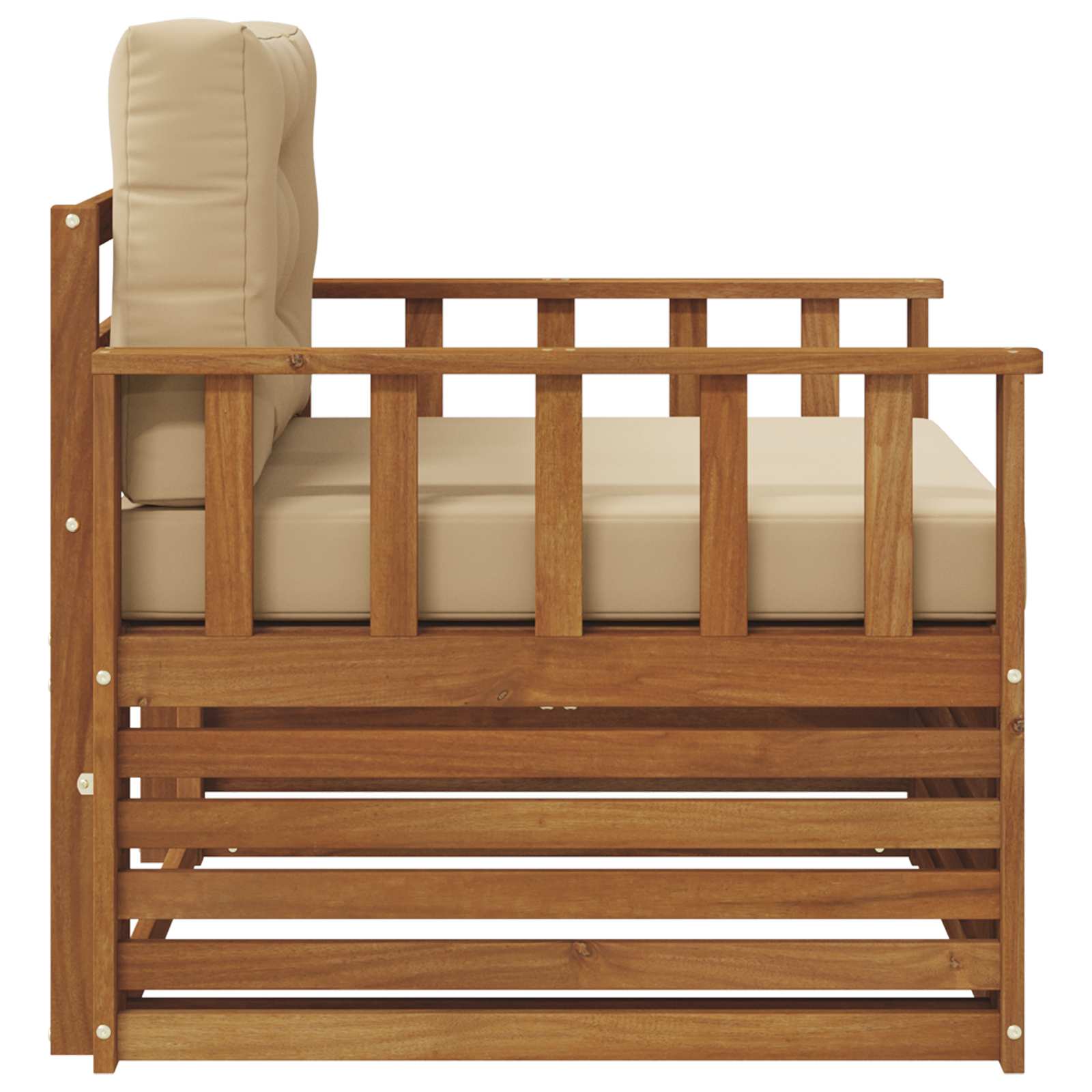 vidaXL Sofa na zewnątrz Lite drewno akacjowe i poliester