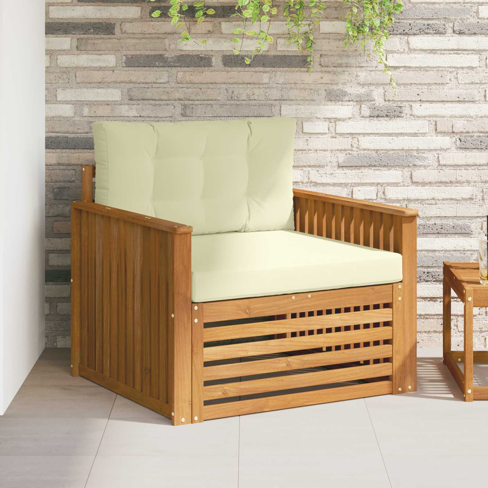 vidaXL Sofa na zewnątrz Lite drewno akacjowe i poliester