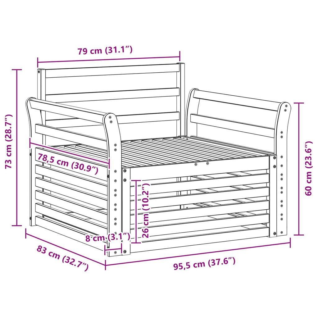 vidaXL 2 Sztuka Sofa na zewnątrz naturalny