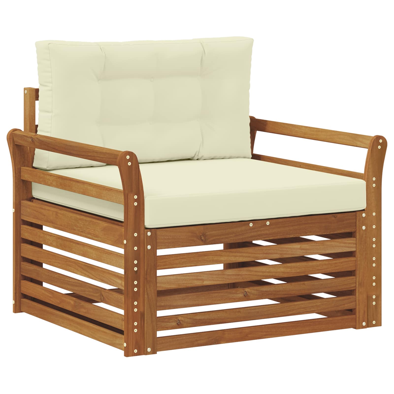vidaXL Sofa na zewnątrz Lite drewno akacjowe i poliester