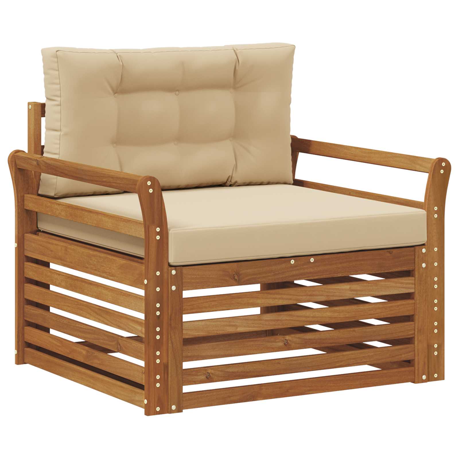 vidaXL Sofa na zewnątrz Lite drewno akacjowe i poliester