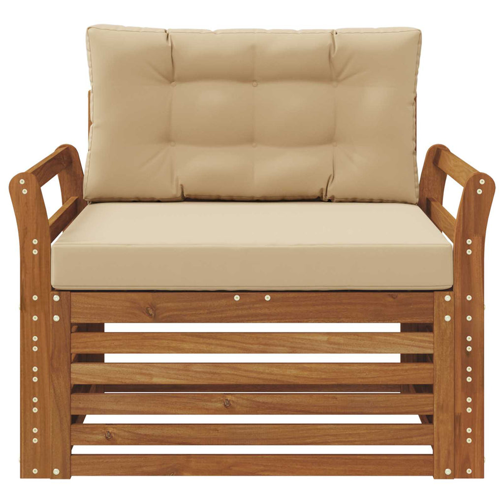 vidaXL Sofa na zewnątrz Lite drewno akacjowe i poliester