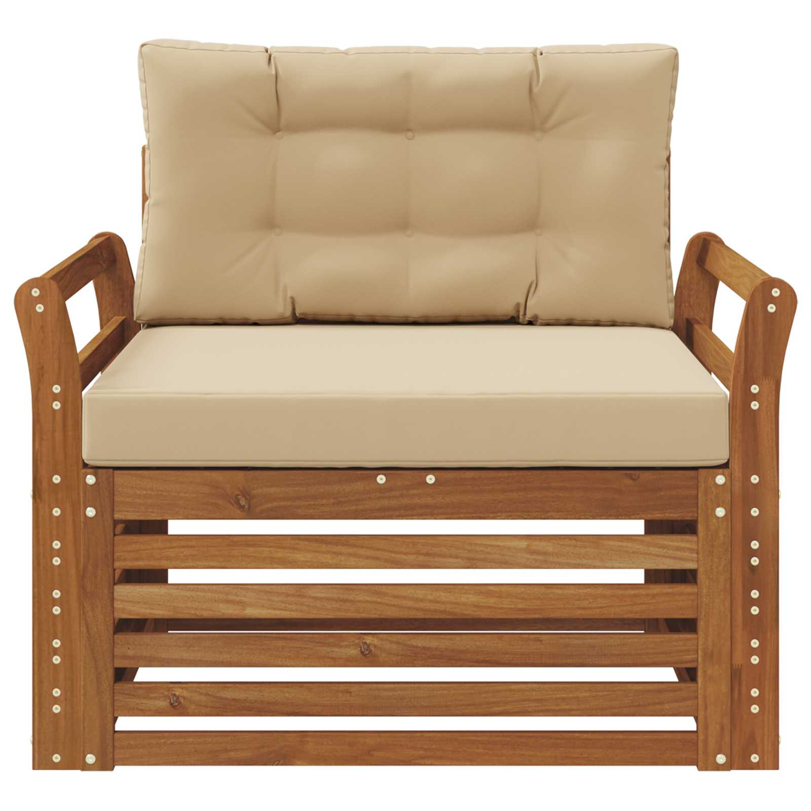vidaXL Sofa na zewnątrz Lite drewno akacjowe i poliester