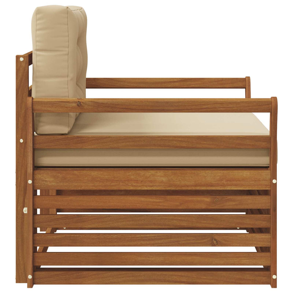 vidaXL Sofa na zewnątrz Lite drewno akacjowe i poliester