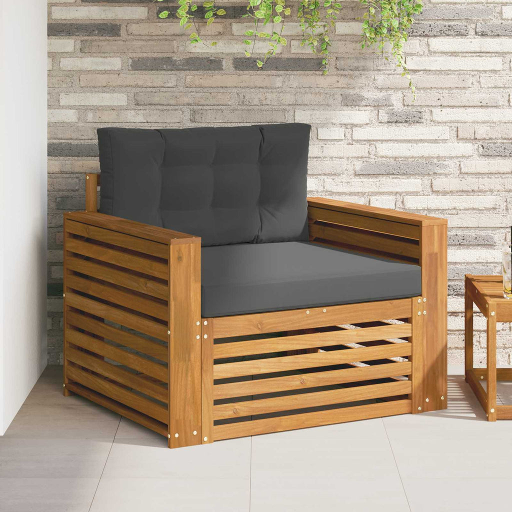 vidaXL Sofa na zewnątrz Lite drewno akacjowe i poliester